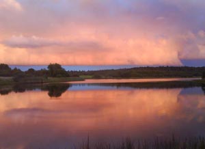 Abendrot am Ruschensee